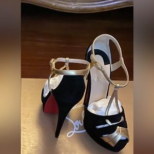 Size 6 1/2 Christian Louboutin Color Black & Good In Great Condition